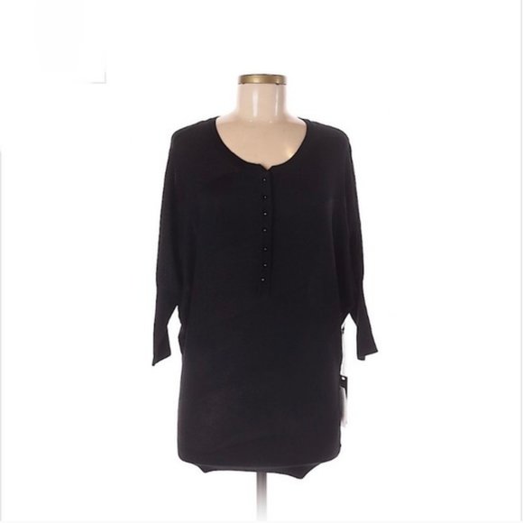 Matty M Tops - Matty M Women's shimmery Black Sweater Tunic